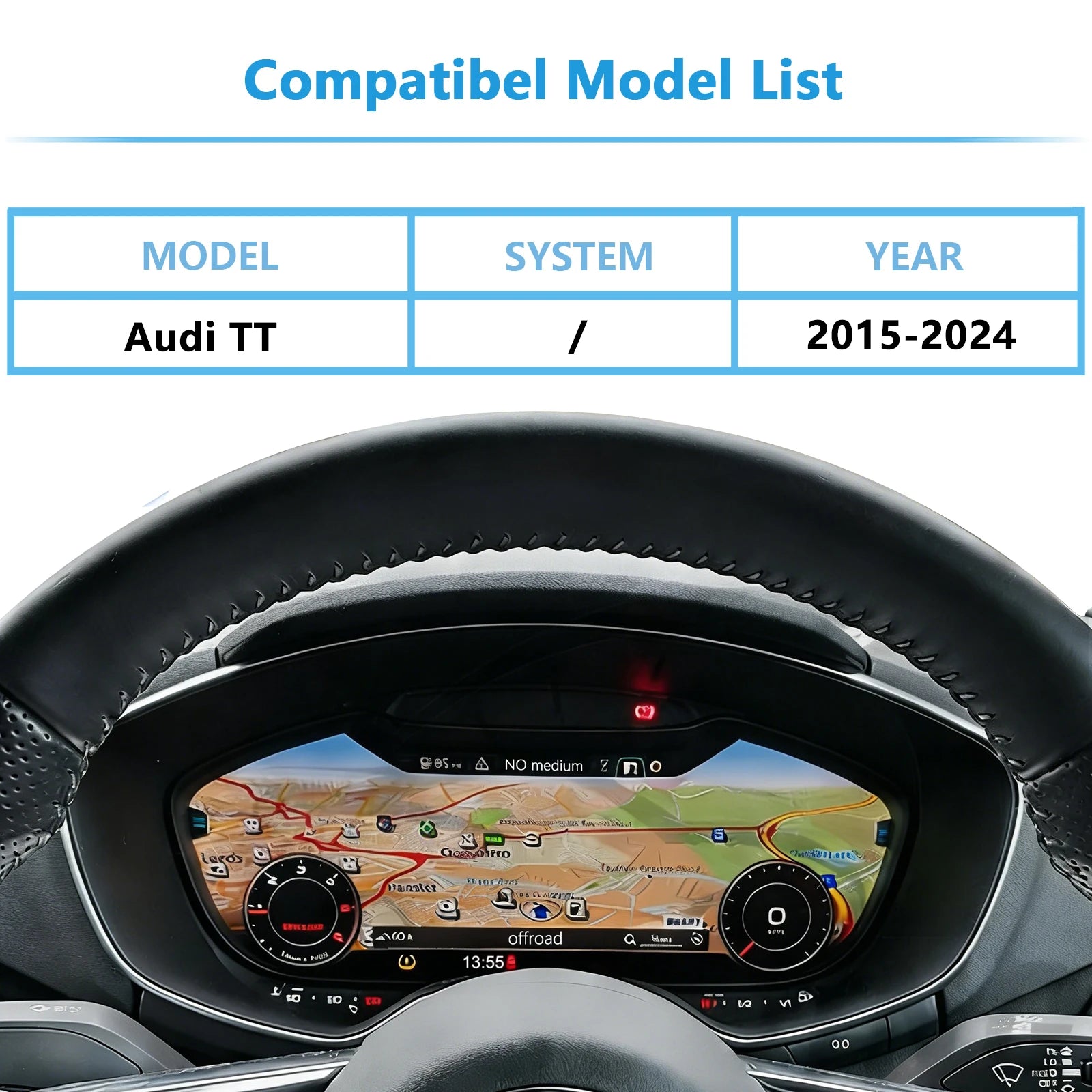Wireless CarPlay & Android Auto for Audi TT MK3 2015-2024,Support OEM Bluetooth Audio, Plug & Play, No Need Programing Code