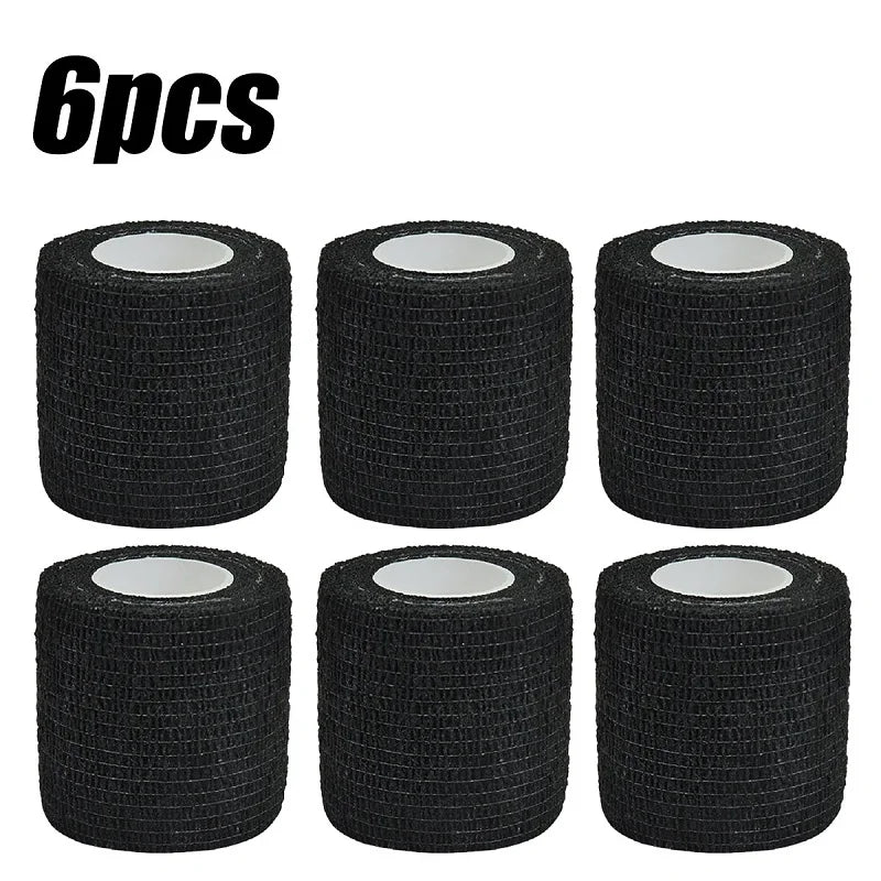 3/6/12/24Pcs Black White Sport Self Adhesive Elastic Bandage Wrap Tape Elastoplast For Knee Support Pads Finger Ankle Palm