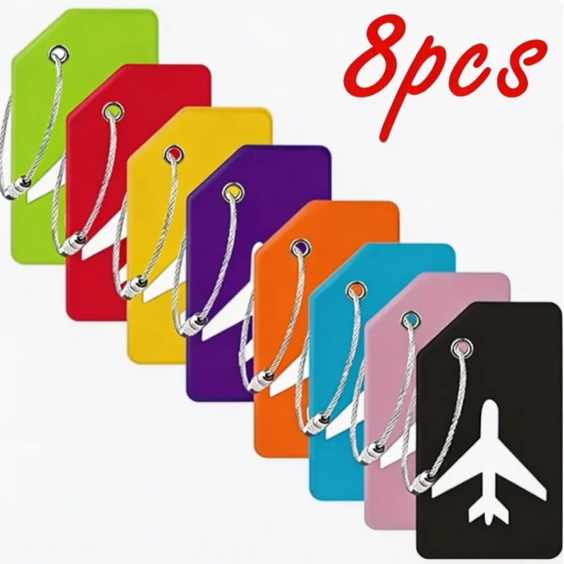 Airplane Shape Silicone Luggage Tag, Soft Rubber Baggage Label Portable Travel Shipping Tag Student School Bag Name Tag