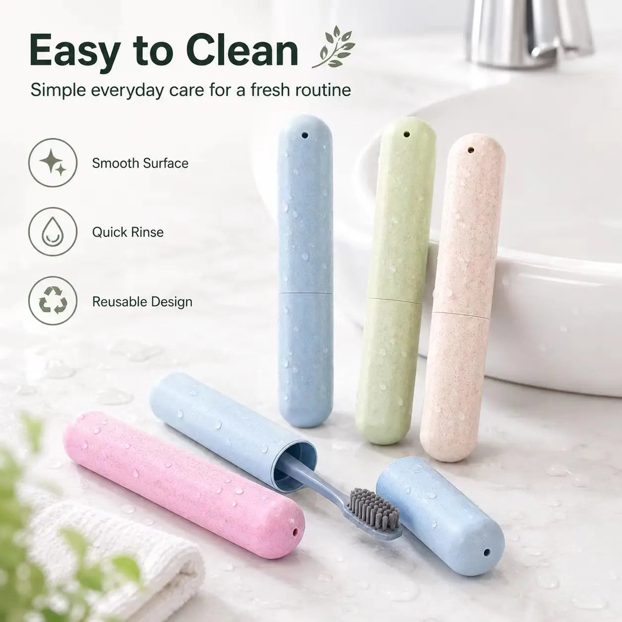 10Pcs Soft Bristle Adult Toothbrushes Box, Gum Friendly, Match Portable Toothbrush Case for Home & Travel
