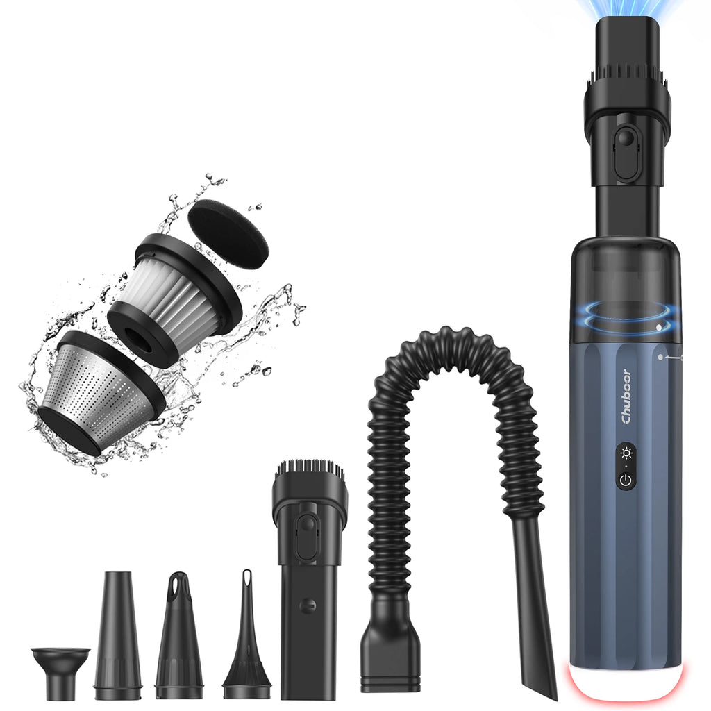 Chuboor Car Vacuum Cleaner 13000Pa Powerful Wireless Cleaner Strong Suction Handheld Car Cleaning Portable Home Appliance