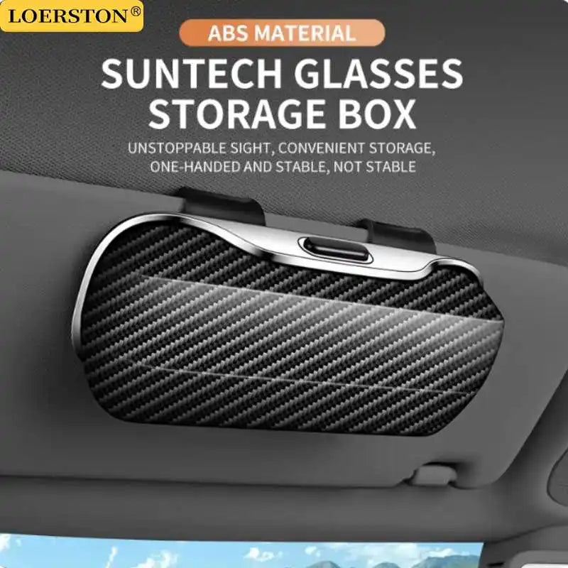 Car Glasses Box Portable Car Sunglasses Holder In The Car Driving Glasses Holder Eyeglass Case Sun Visor Car Lenses Holder