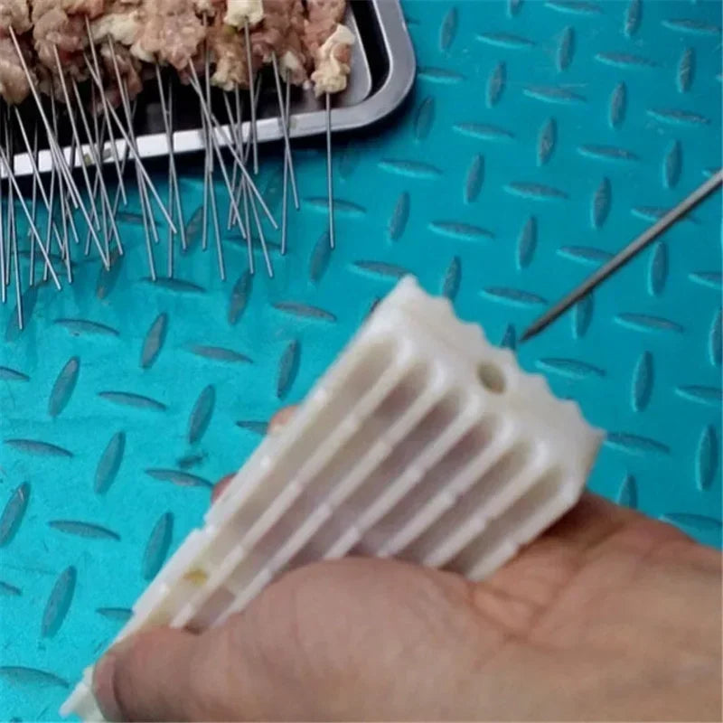 Kitchen Convenience BBQ Tools Meat Grill Skewer Multi-function Barbecue Grill Needle With Box Safety Meat Vegetable String