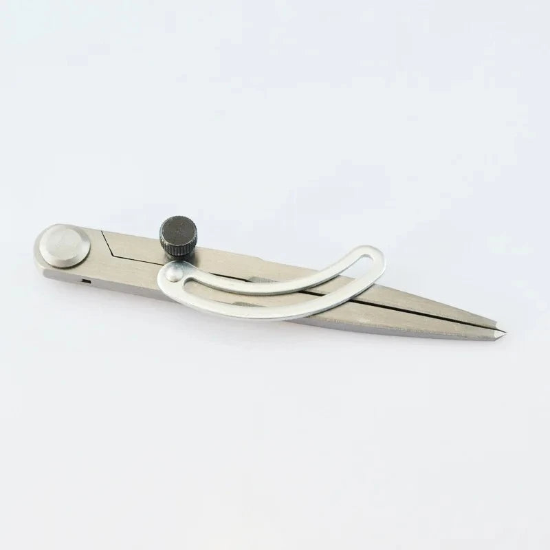 For Industrial All Steel Marking Stainless Steel Spacing Compass Adjustable Handmade Leather Rotating Diy Tool Edge Creaser