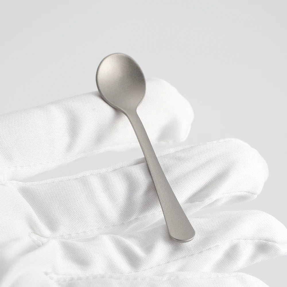 Mini Size Titanium Alloy Small Dessert Spoon Outdoor Camping Coffee Mixing Spoon