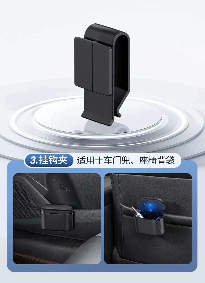 Universal Car Ashtray With Led Lights Auto Cigarette Smokeless Portable Ash Tray With Cover Creative Multi-function Al Alloy