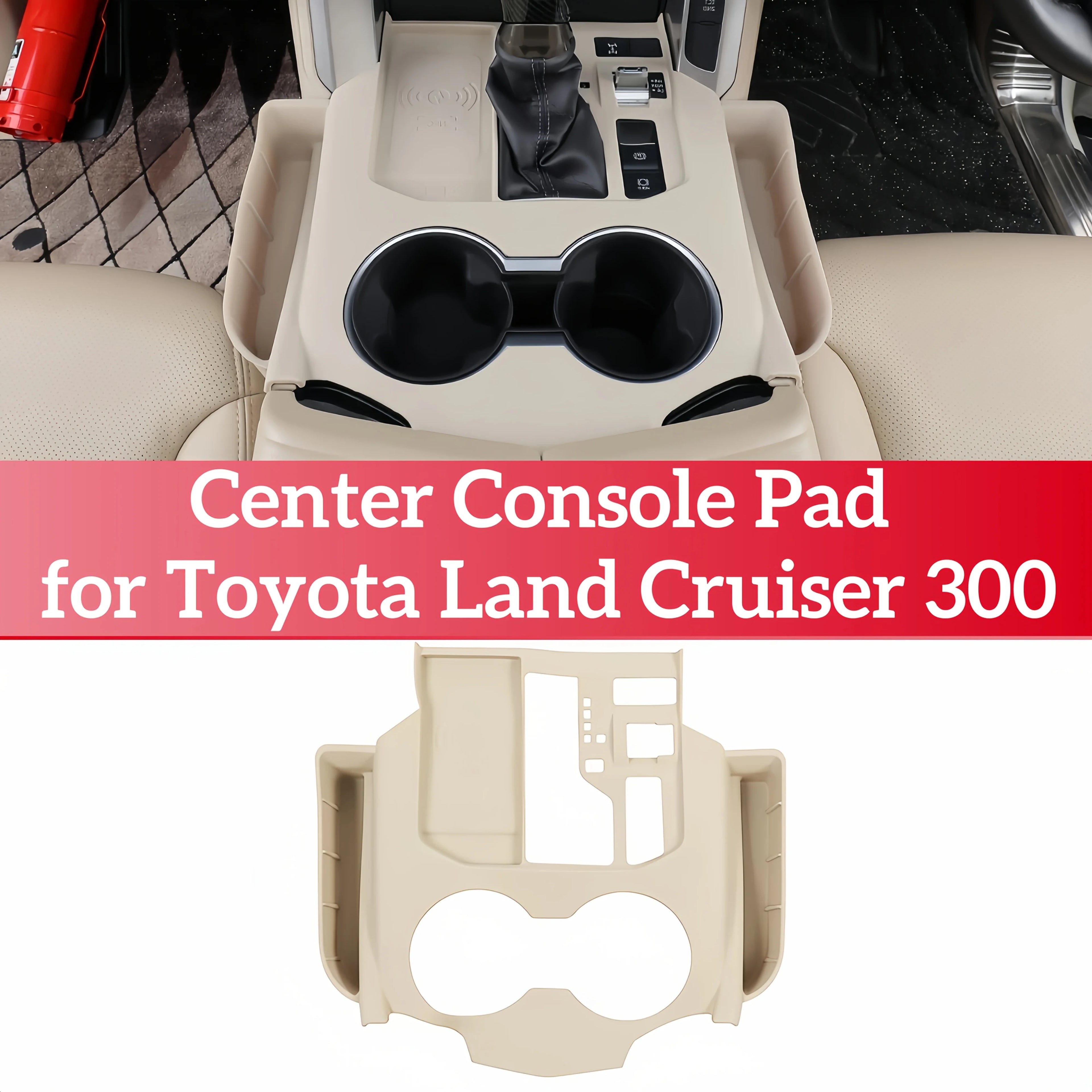 [Right Hand Drive] Car Silicone Central Console Storage Box Protection for Toyota Land Cruiser 300 LC300 Series 2022-2024