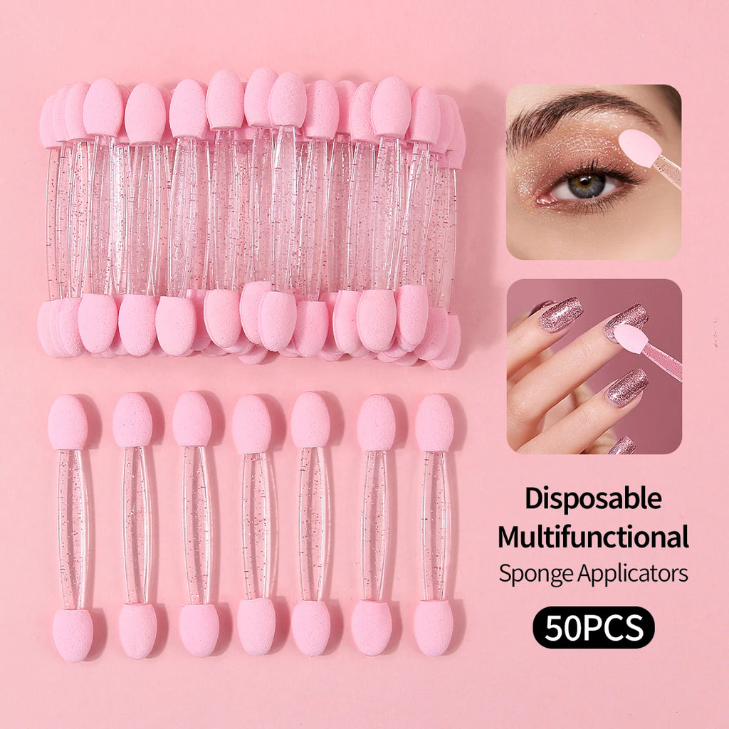 50pcs Reusable Crystal Rod Eyelash Brush Eyelash Comb Eyebrow Comb Eyelash Curl Spiral Multi Purpose Portable Makeup Brush