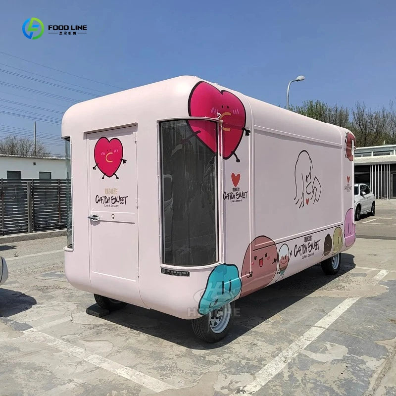 Mobile Kitchen Food Truck Fully Equipped Street Snack Catering Food Truck Cart Pizza Coffee Food Truck for Sale FL Customized
