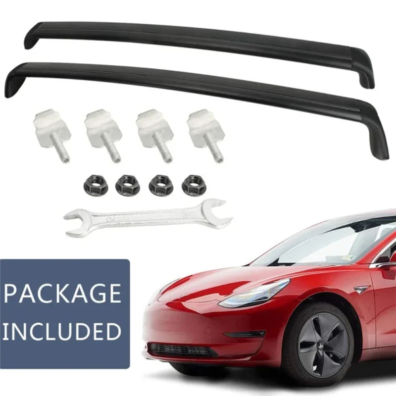For Tesla Model Y / Model 3 2017-2026 Aluminum Transportation Tool Car Roof Cross Bars Rooftop Luggage Cargo Carrier Rack