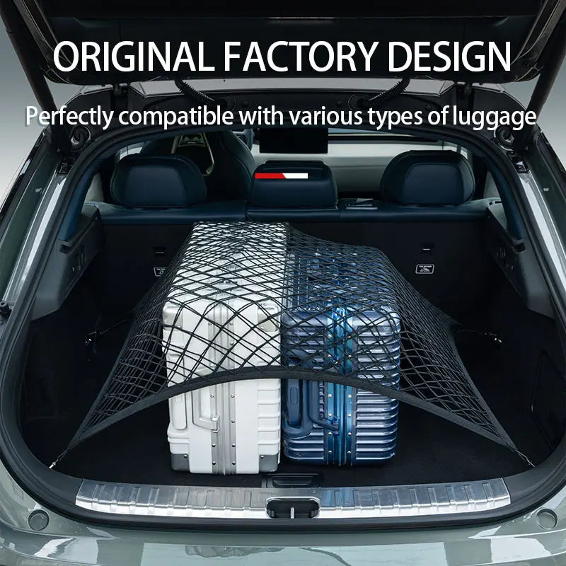 For ZEEKR 001 X 007 7X Rear luggage compartment fixed net pocket Mesh bag Car trunk storage mesh cover Car interior accessories