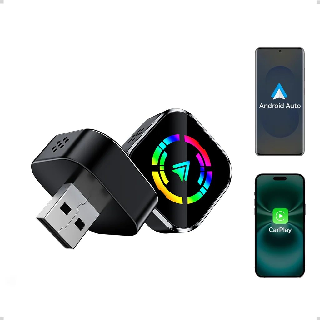Wireless Carplay & Android Auto Adapter,Convert Vehicle's Wired CarPlay/AA to Wireless, for iOS 10+/Android 11+ & Cars from 2016