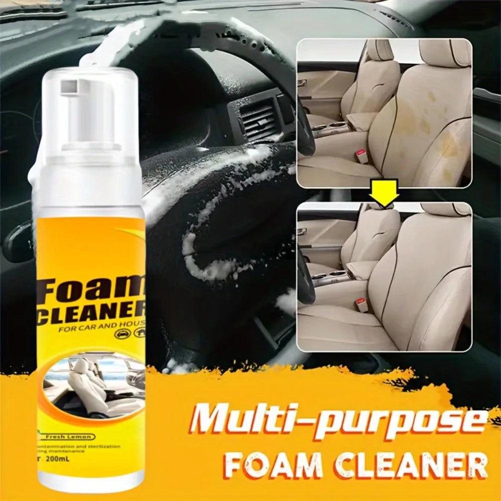 1PC Multifunctional foam cleaner for car interior decontamination, roof seat foam cleaning