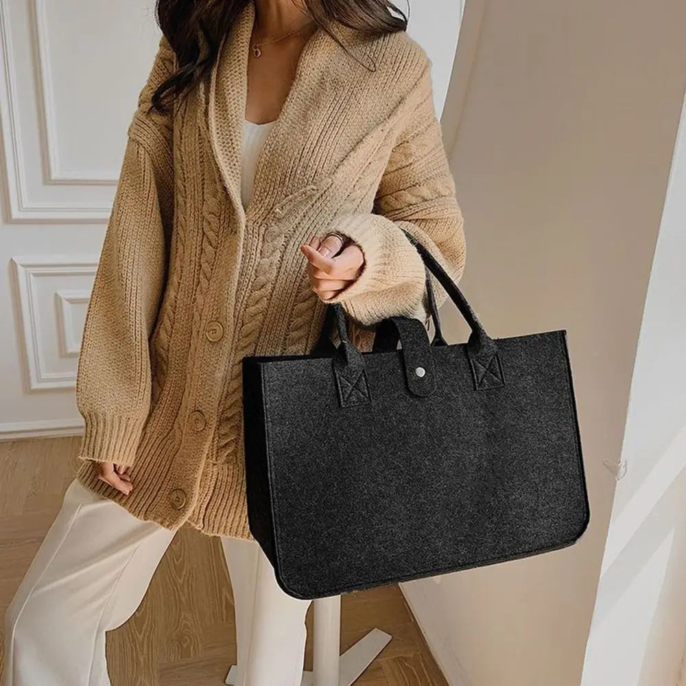 New Felt Felt Shoulder Bag Toy Sundries Large Capacity Messenger Bag Storage Organizer Crossbody Handbag Women
