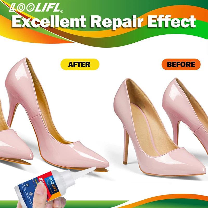 LOOLIFL Strong Shoe Repair Glue Soft Adhesive Worn Shoes Boot Sole BondMulti-Purpose Waterproof Repairing Liquid Tool GLUE 20ml