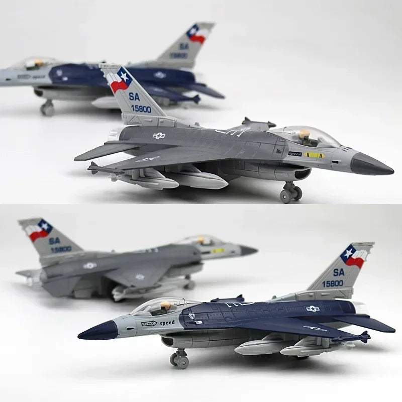 F16 Fighter Toy Alloy Fighter Model acoustooptic return force aviation military aircraft model Ornament Gift