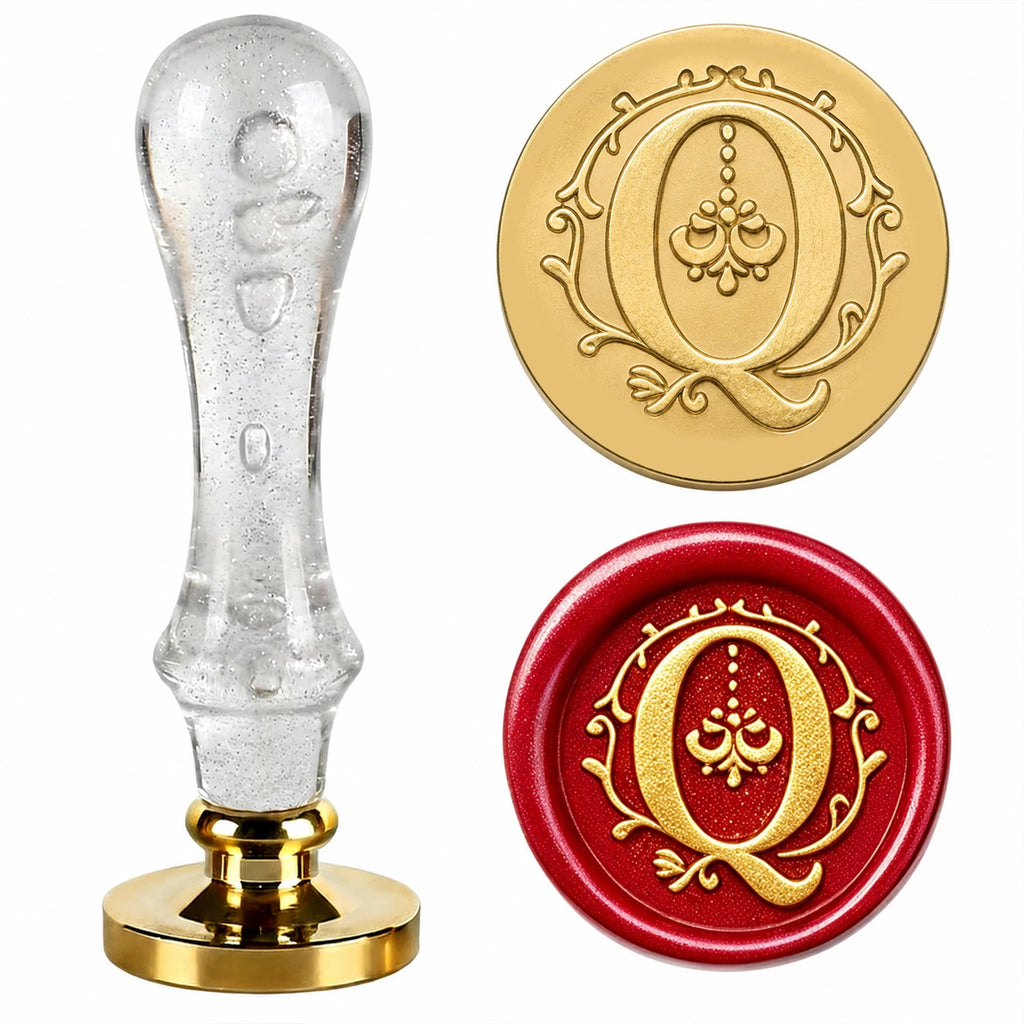 26 Letter Wax Seal Stamp,25mm Brass Head with White Bubble Handle Wax Stamp for Wedding Invitations,Birthday Cards,Envelopes