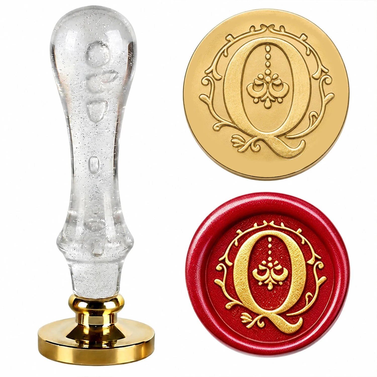 26 Letter Wax Seal Stamp,25mm Brass Head with White Bubble Handle Wax Stamp for Wedding Invitations,Birthday Cards,Envelopes