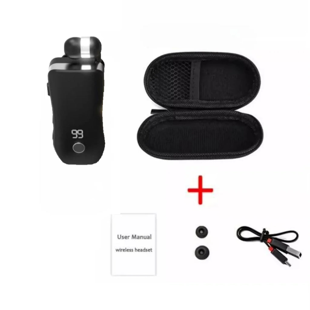 X100 pk K55 lavalier business Bluetooth 5.3 earphones with 20 hours of talk/music time, retractable cable neck clip Bluetooth