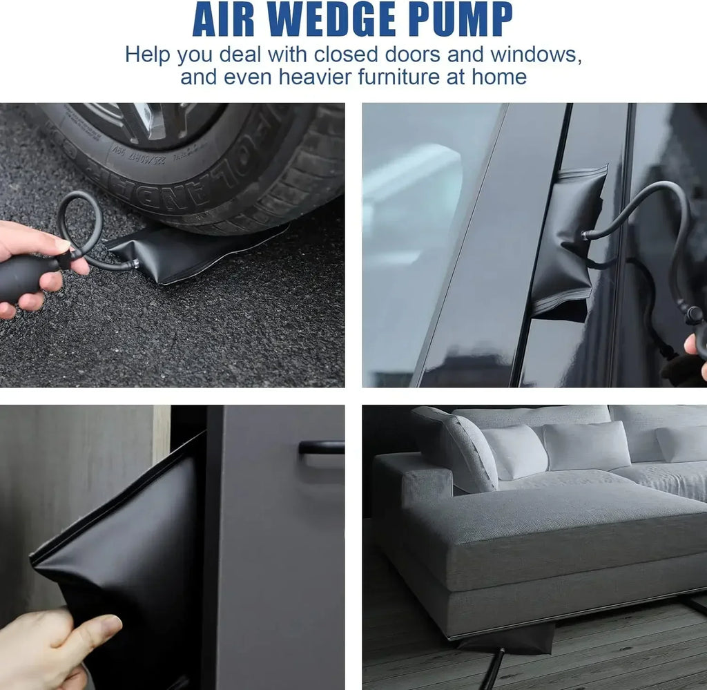 EAFC 21/18PCS Car Window Door Emergency Open Key Lost Lock Out Unlock Auto Tools Kit Air Wedge Bag PumpOpen Unlock for Car Truck
