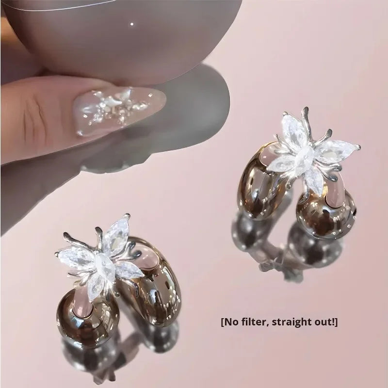 OWS Bluetooth Earphones with Butterfly Earrings Open Wireless High Sound Quality Wearing Comfortable Long Battery Life Headsets