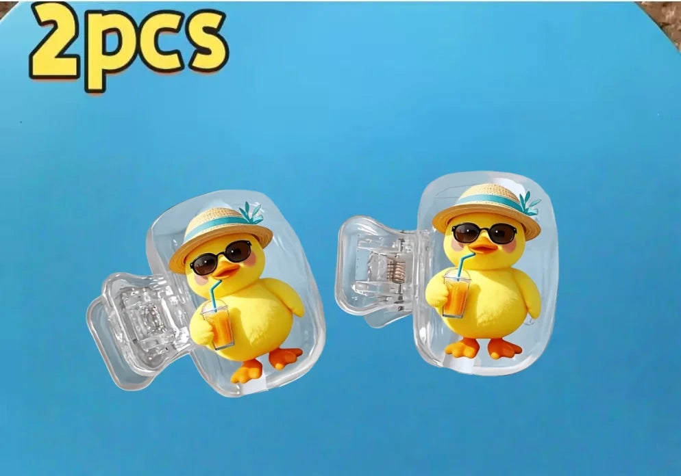Yellow Duck Drinking Beverage 2pcs Toothbrush Holders with Protective Covers Suitable for Home Travel Use Storage Clip Essential