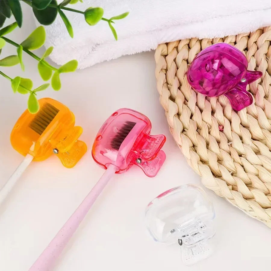 Travel Toothbrush Dust Protective Cap-Storage Box Portable Toothbrush Head Household Toothbrush Storage Clip-Portable
