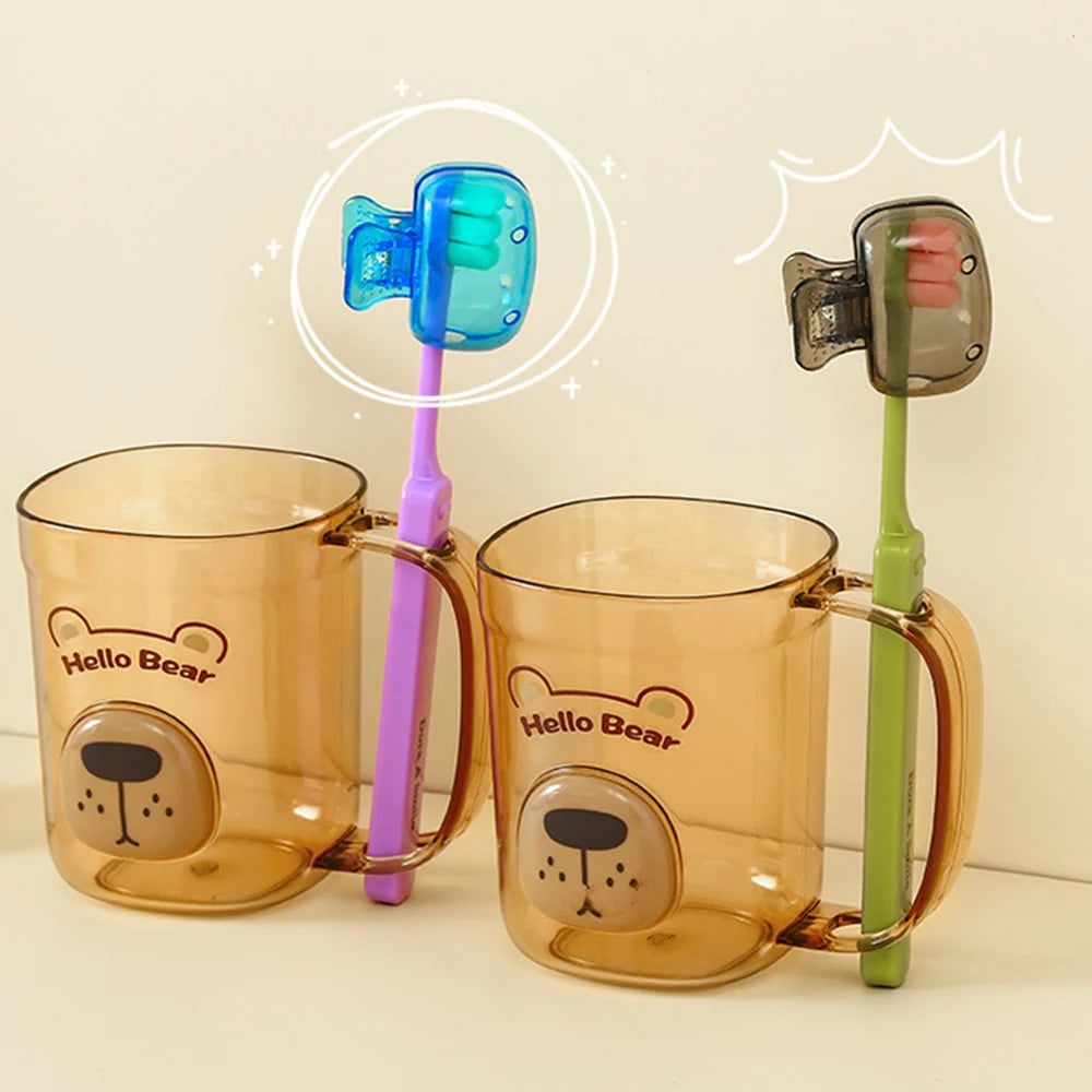 Toothbrush Storage Clip Travel Essential Toothbrush Protective Cap Portable Plastic Toothbrush Box