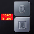 Double-Sided Adhesive Wall Hook Strong Traceless Hook Self Adhesive Invisible Hooks Kitchen Bedroom Organizer 1/5/10/20 Pairs