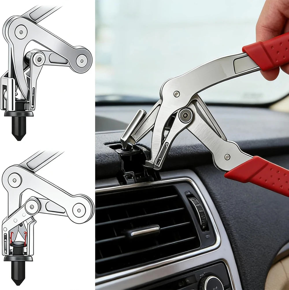Car Clip Pliers Panel Clip Removal Pliers Spring Loaded Fastener Removal Tool for Removing Automotive Fasteners Clips Door Panel