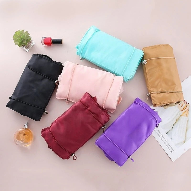4 in 1 Detachable Makeup Bag Multifunctional Foldable Travel Cosmetic Bag Portable Wash Storage Bag for Women