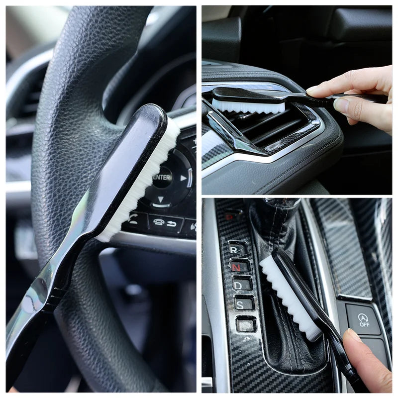 Car Detailing Brush Car Cleaning Kit Wash Tools Dashboard Air Outlet Gap Detailing Wash Sweeping Duster Brush Auto Accessories