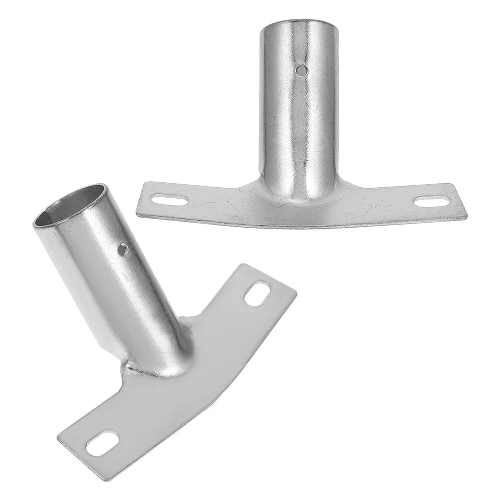 2pcs Broom Handle Bracket Floor Brush Accessories Metal Push Broom Handle Replacement For Extension Poles Telescoping Rod
