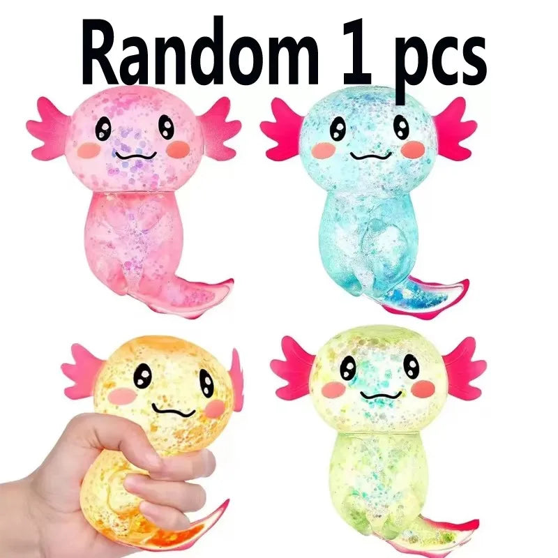 Large Maltose Glitter Turtle Axolotl Diamond Squeeze Stress Relief Toy High-Quality Slow Rebound Squeeze Stress Toy