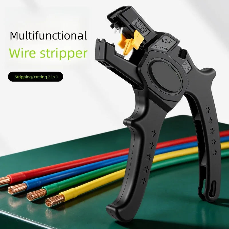 Automatic Wire Stripper Self Adjusting Multi Function Electrician Tool Lightweight Cable Stripping Tool for Wire Removal