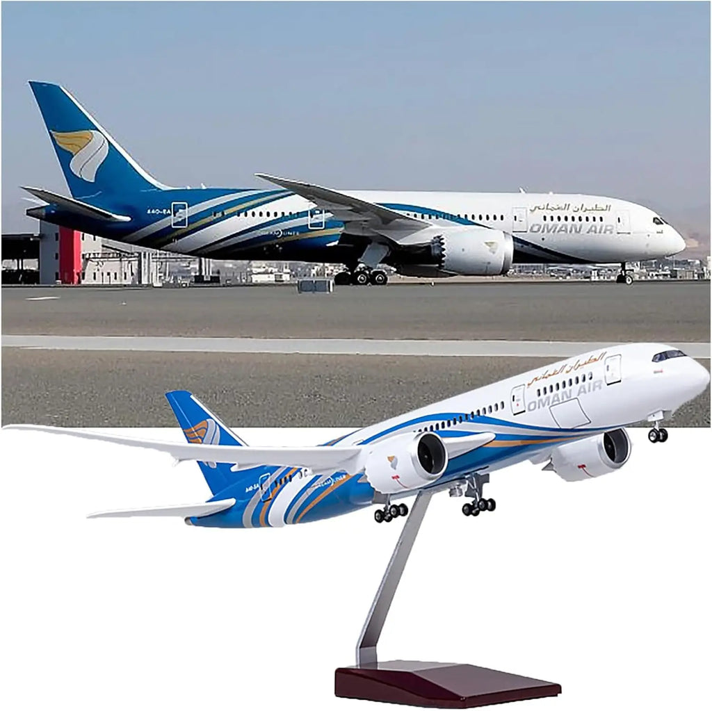 Sale Resin Toy Plane Model Diecast Plastic 47cm 1/130 Scale Airplane 787 B787 Aircraft Oman Air Airline Model Plane Collection G