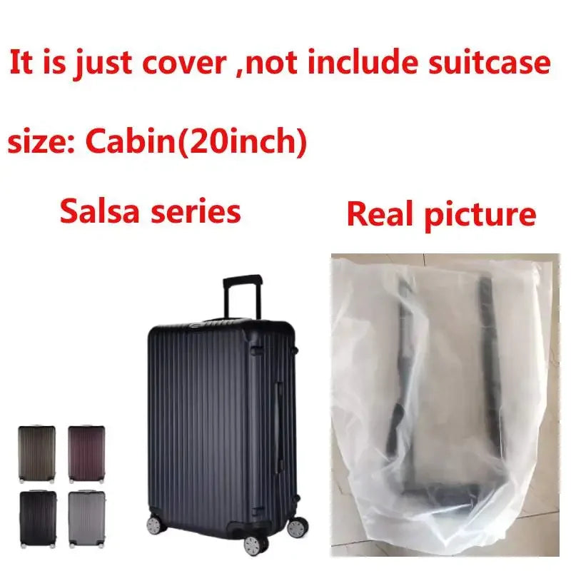 Clear Cover for Rimowa Salsa Luggage Covers with Zipper Luggage protector Transparent PVC Case without Demoulding 810 series