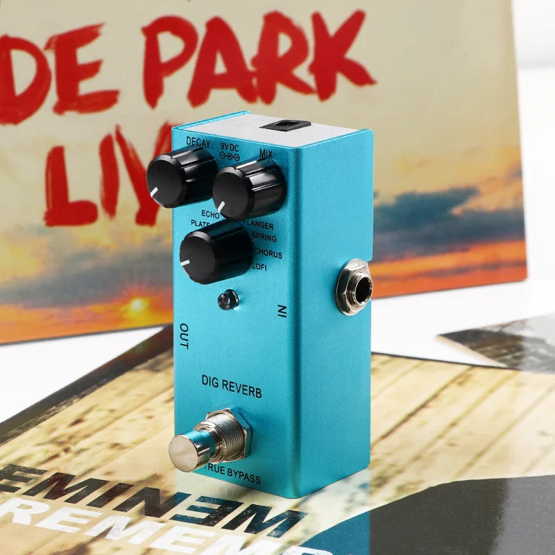 Digital Reverb Pedal Electric Guitar Single Effect Reverb Pedal 9 Modes Room Hall Chorus Spring Plate Flanger Eaho True Bypass