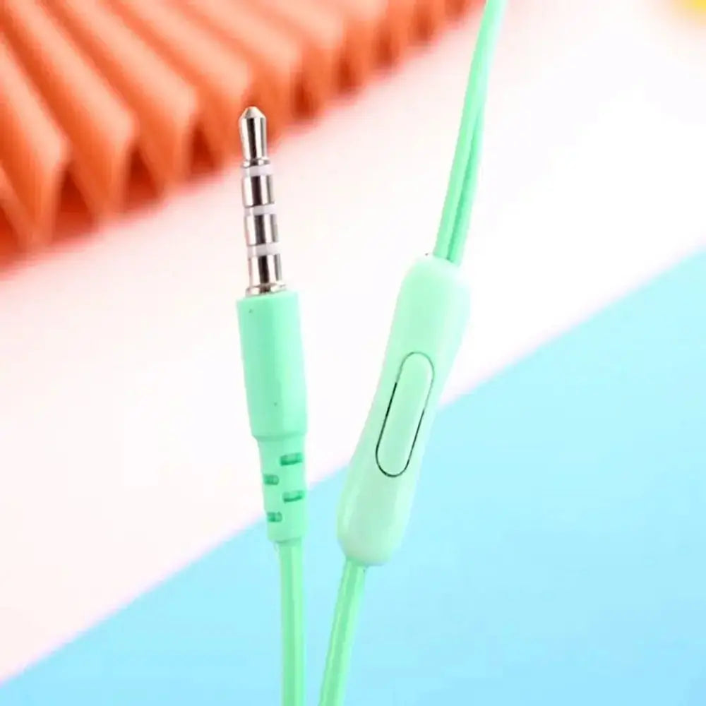 1PC 3.5mm Stereo In-Ear Earphone With Microphone Heavy Bass Wired Headset Earphones with Mic Universal for Xiaomi/Huawei/Samsung