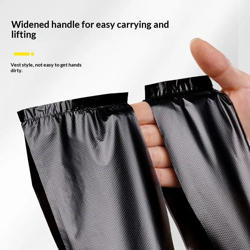 Disposable Garbage Pouches Thickened Black Plastic Vest Bags With Handles Kitchen Home Office Cleaning Use 100Pcs