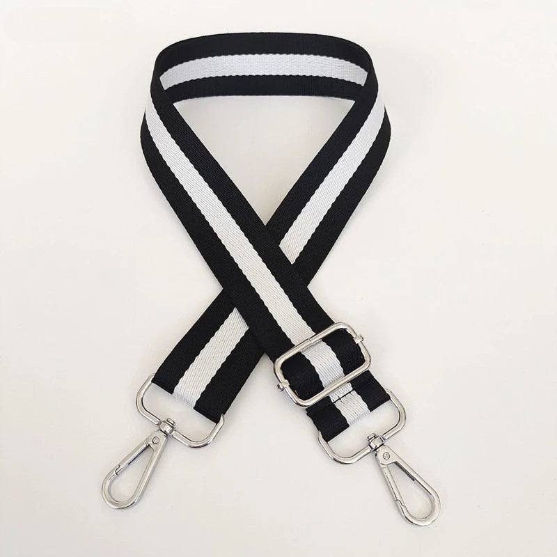 New Shoulder Strap Bag Accessories Colorful Versatile Single Shoulder Oblique Span Extended Wide Bag Adjustable Striped Webbing
