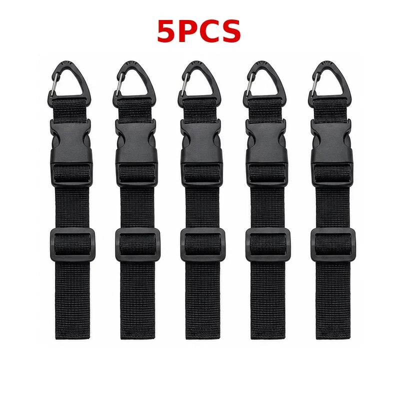 5/10/20Pcs Adjustable Luggage Strap Triangle Buckle Clip Strap Nylon Gear Packing Belt for Tent Camping Hiking Travel Storage