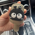 Cute Soot Sprite Car Sunglasses Clip Leather Visor Eyeglasses Holder Black Coal Ball Car Interior Accessory Ticket Storage Clip