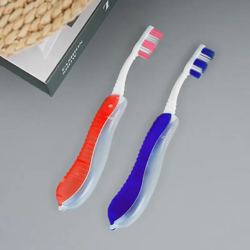 For Trip Daily Use Women Men Travel Folding Toothbrush Portable Toothbrush Built In Cover Multi Color Size Collapsable Brush