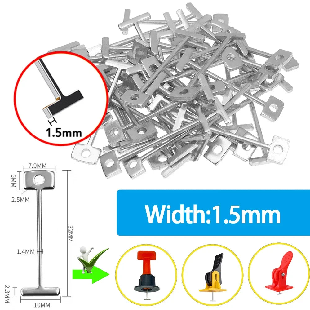 51-402Pcs Floor Tile Leveling System Clips Spacers Porcelain Ceramic Leveler Kit For Tile Laying Wall Fixing Construction Tools