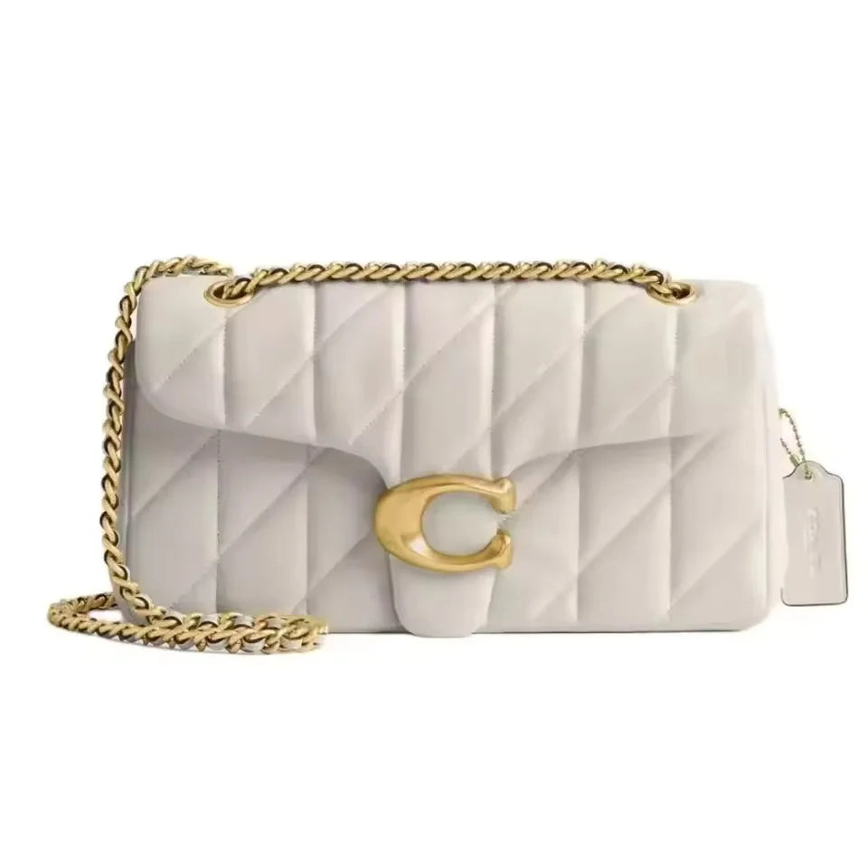 Sac à chaîne à motif diamant de haute qualité, sac messager à bandoulière, petit sac carré