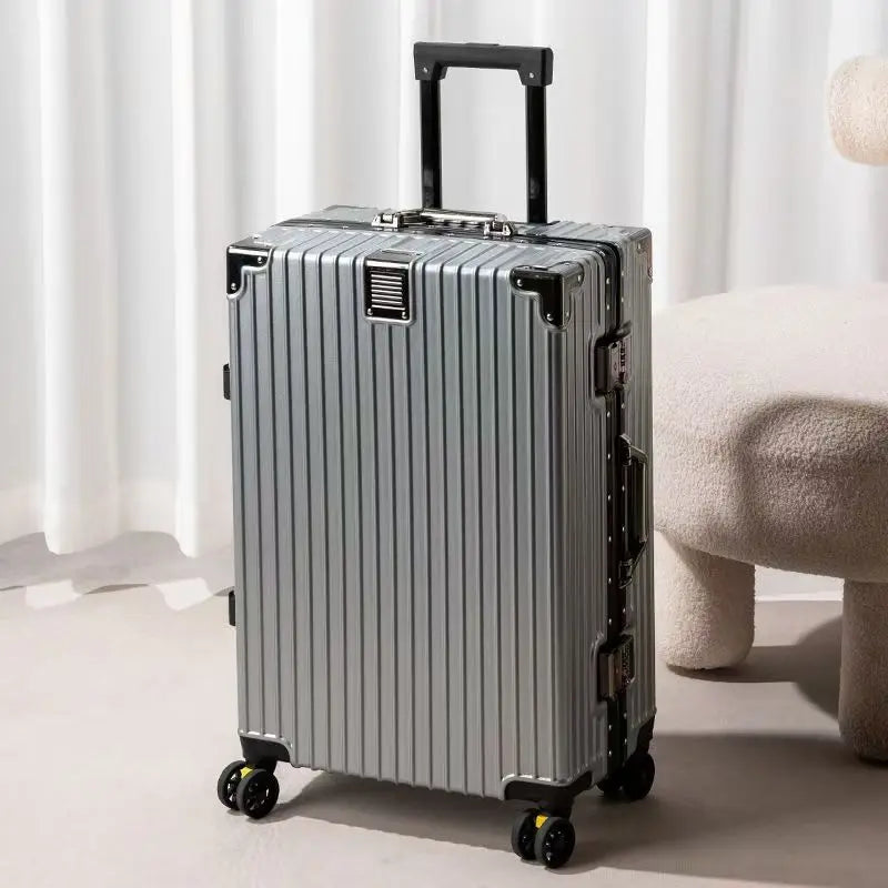 20-30inch Shockproof and Drop-resistant Suitcase Large Capacity Travel Luggage Aluminum Frame Password Lock Student Trolley Case