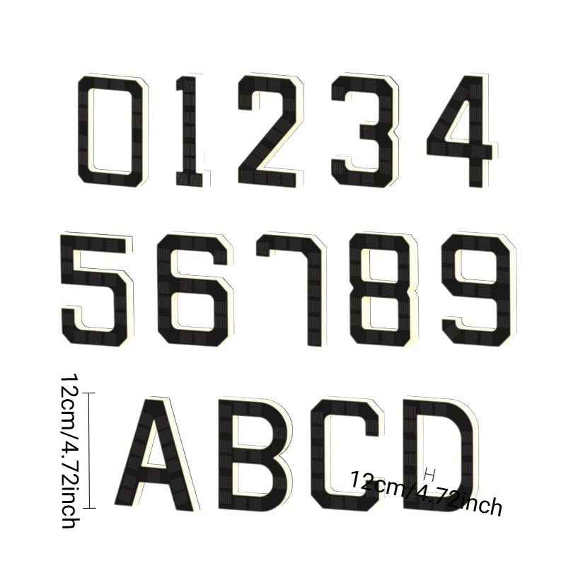Outdoor Solar House Number Light 12CM LED Address Sign Light Sensor Door Plate for Home Yard Wall Decoration Use Set Kit Supply