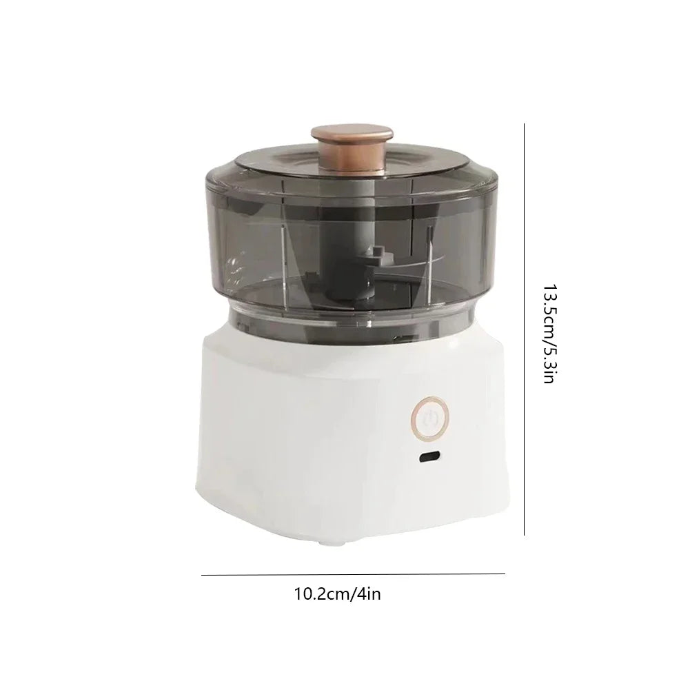 Mini Meat Grinder Electric Garlic Masher Multifunctional Kitchen Wireless Food Stir Shredder Baby Auxiliary Food Machine 350ml