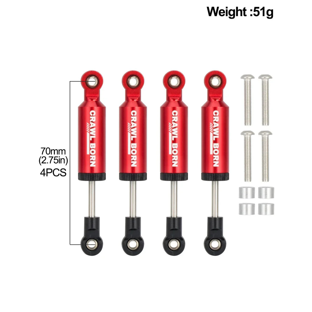 1/10 RC Crawler 4pcs Shock Absorber 70/80/90/100/110mm Metal Spring Suspension for Axial SCX10 TRX4 D90 Capra Redcat 90046